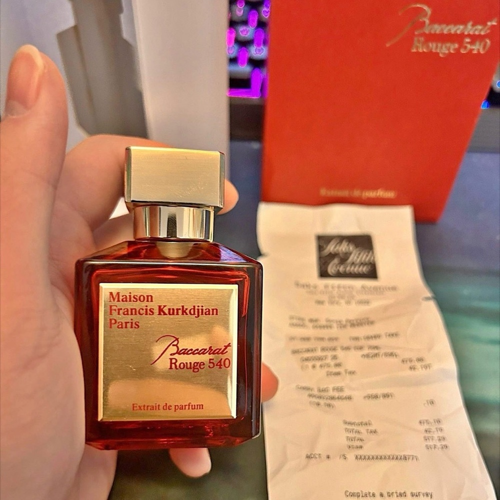 Maison Francis Kurkdjian Red and Gold Baccarat Rouge 540 Bottle